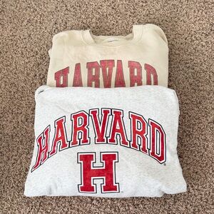 H&M Gray Crewneck Sweatshirt with Red Harvard Logo